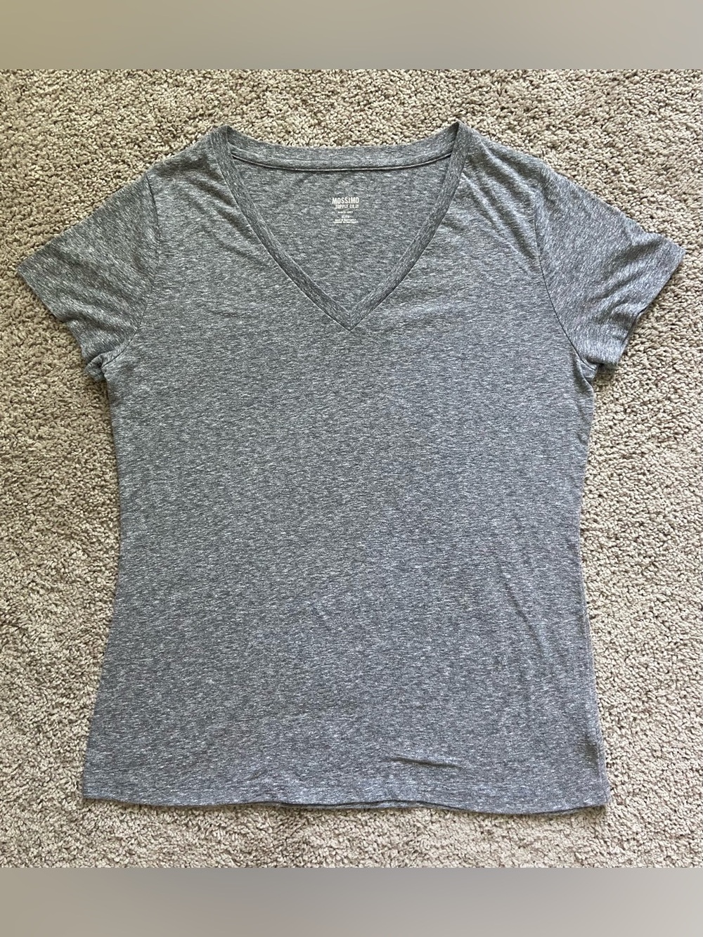 Mossimo Supply Co. Heather Gray V‑Neck Short Sleeve Tee